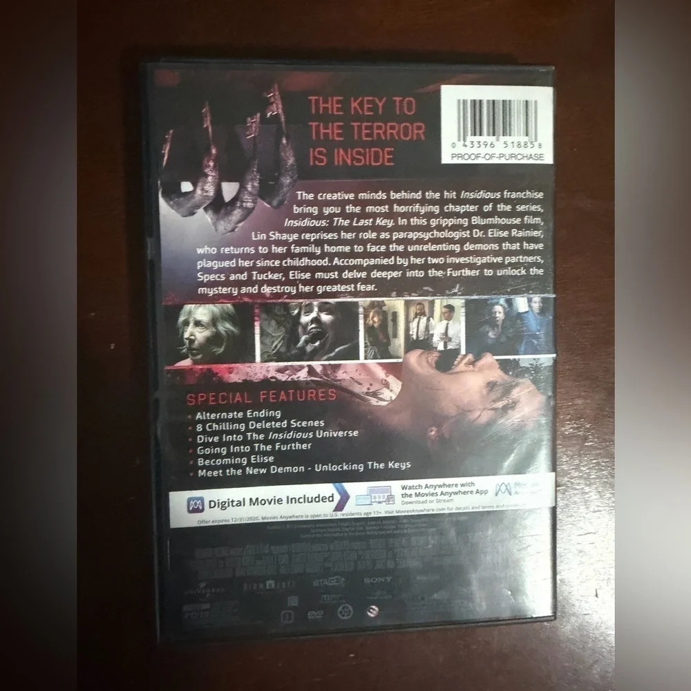 Insidious: The Last Key DVD 2018. This is the 4th installment